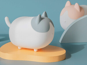 فروش چراغ خواب فانتزی شارژی رومیزی Cute cat silicone pat lamp induction dimming M21