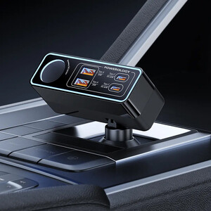 شارژر فندکی تایپ سی و یو اس بی خودرو 120 وات پاورولوژی