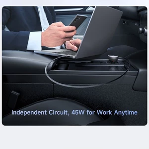 شارژر فندکی فست شارژ تایپ سی و یو اس بی با کابل جمع شونده داخل خودرو ماشین کامیون مک دودو