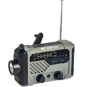 فروش چراغ قوه شارژی و لامپ کمپینگ خورشیدی ضدآب چندمنظوره اسمایلینگ شارک با رادیو، پاوربانک و ژنراتور دستی