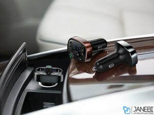 شارژر فندکی فست شارژ ماشین با قابلیت پخش موسیقی و تماس بیسوس