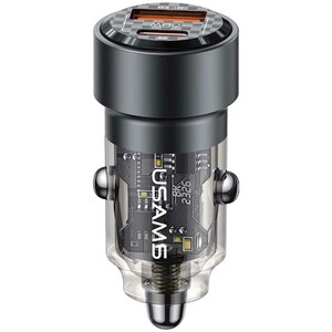 شارژر فندکی فست شارژ ماشین تایپ سی 60 وات طرح شفاف یوسامز US-CC208 C39