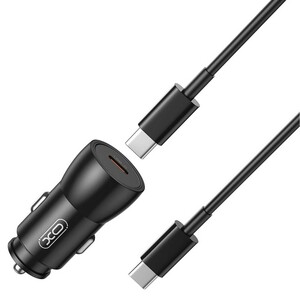 شارژر فندکی فست شارژ ماشین تایپ سی 25 وات ایکس او با کابل تایپ سی CC57