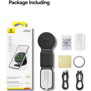 هولدر شارژر وایراس مگنتی مگ سیف چرخشی تاشو بیسوس