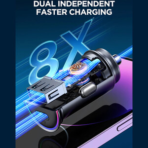 خرید شارژر فندکی تایپ سی و یو اس بی جویروم