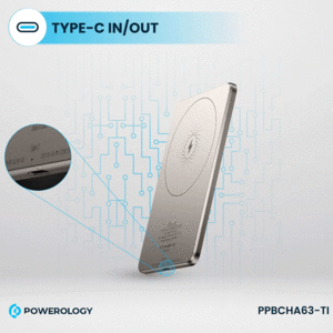 فروش پاوربانک وایرلس مگ سیف 15 وات و تایپ سی 20 وات 5000 پاورولوژی