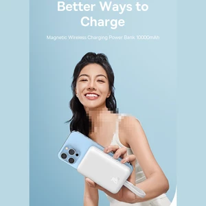 فروش پاوربانک وایرلس مگ سیف فست شارژ بیسوس با کابل متصل لایتنینگ