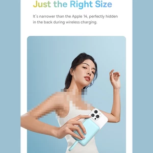 شارژر همراه بی سیم مگ سیف فست شارژ بیسوس با کابل متصل لایتنینگ