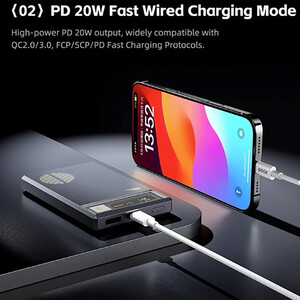 قیمت پاوربانک مغناطیسی  10000  با طراحی رترو به همراه رادیو راک