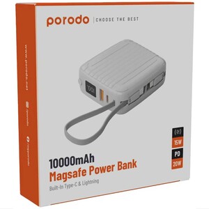 قیمت پاوربانک مگ‌سیف 15 وات، یو‌ا‌س‌بی، تایپ‌سی و لایتنینگ پورودو