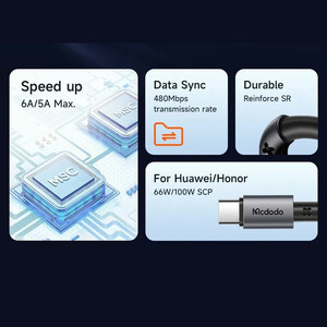 فروش کابل شارژ سریع  یواس‌بی به تایپ‌سی مک دودو