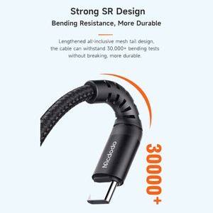 بهترین کابل شارژ سریع یو‌اس‌بی QC 4.0 به تایپ‌سی 3 آمپر 20 سانتی‌متری مک‌دودو