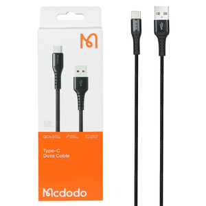 کابل شارژ سریع یو‌اس‌بی QC 4.0 به تایپ‌سی 3 آمپر 20 سانتی‌متری مک‌دودو