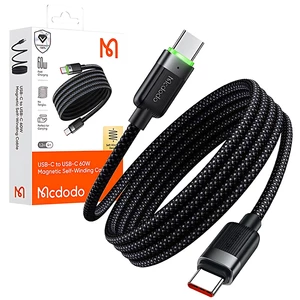 بهترین کابل دو سر تایپ سی با بدنه مغناطیسی جمع شونده مک دودو