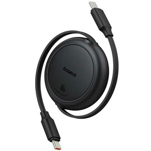 کابل شارژ دوسر تایپ‌سی جمع‌شونده 60 وات یک متری بیسوس