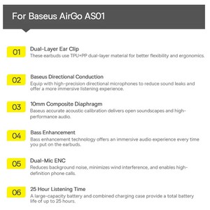 هندزفری بلوتوثی 5.4 گیره‌ای بیسوس A00079500113