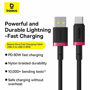 نمای نزدیک کابل تایپ سی بیسوس  CB000120