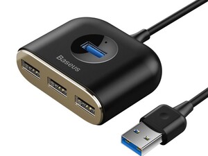 هاب آداپتور یو اس بی بیسوس Baseus Square round 4 in 1 USB HUB Adapter