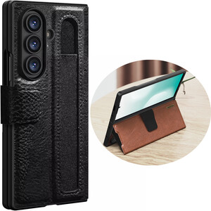 کیف گوشی سامسونگ Galaxy Z Fold7 نیلکین Nillkin Aoge Leather - قابل تبدیل به هولدر موبایل