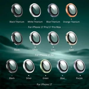 محافظ لنز دوربین گرین لاین مدل HD Plus Camera Lens مناسب برای گوشی آیفون17