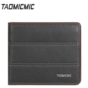 کیفیت کیف پول مردانه تاشو طرح چرم لوکس تائومیک‌میک