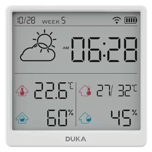 دماسنج و رطوبت سنج دوکا DUKA مدل TH3 با شبکه هوشمند وای فای