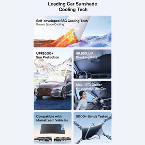 قیمت آفتابگیر شیشه جلو ماشین بیسوس