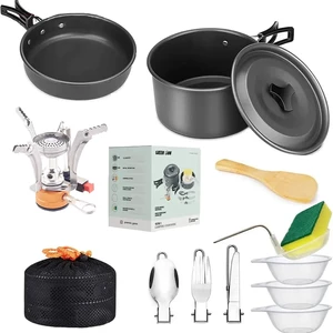 مجموعه ظروف آشپزی کمپینگ 10 پارچه گرین لاین