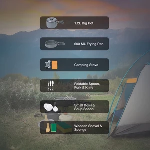 فروش ست ظروف کمپینگ 10 تکه گرین لاین