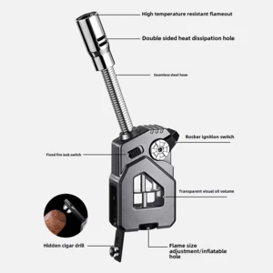 کیفیت فندک اتمی جی وای با شلنگ فلزی