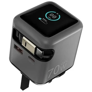 خرید شارژر دیواری تایپ سی و یو اس بی پاورلوژی