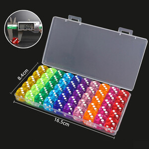 تاس شفاف اکریلیک بسته 50 عددی مدل Boxed