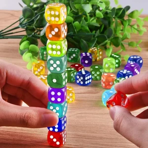 خرید جعبه تاس کریستالی شفاف اکریلیک پک 50 عددی