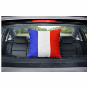 بالشتک پشت شیشه عقب خودرو تام کلین طرح پرچم فرانسه سایز 35*35 تک عددی