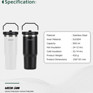 لیوان مسافرتی 900 میلی‌لیتری گرین لاین