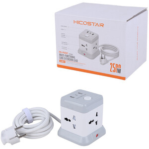 قیمت چندراهی مکعبی برق وشارژر دیواری 4 سوکت و 2 یو اس بی و 1 تایپ سی هایکو استار