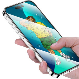 فروش گلس شفاف سیلیکونی آیفون 14 پرو گرین‌لاین