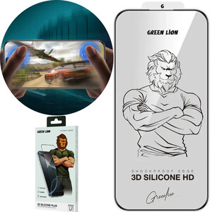 گلس آیفون 17 پرومکس گرین‌لاین Green Lion GN3DSIL17PMCL سه بعدی