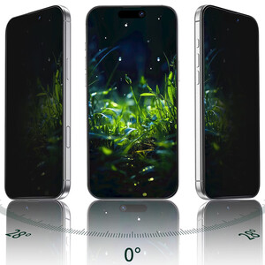 خرید گلس پرایوسی لبه سیلیکونی ایفون 17 پرو گرین لاین