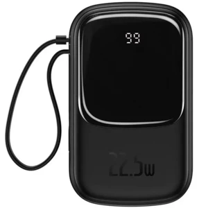 پاور بانک 10000 تایپ‌سی و USB بیسوس Baseus P10067100112 PPQDP10 با کابل متصل تایپ سی