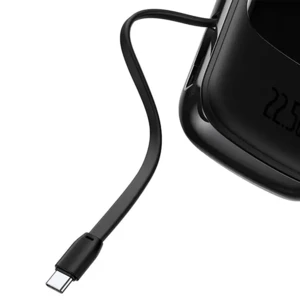 خرید پاور بانک سریع 10000بیسوس با کابل متصل تایپ سی