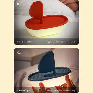 قیمت چراغ خواب فانتزی شارژی طرح قایق بادبانی