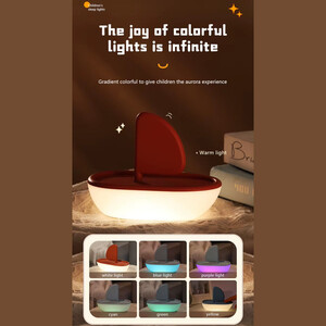 بهترین چراغ خواب فانتزی شارژی طرح قایق بادبانی