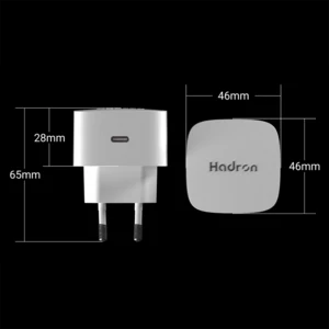 قیمت شارژر فست دیواری تایپ سی 33 وات هادرون