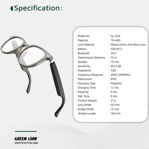 خرید عینک هوشمند فوتوکرومیک گرین لاین