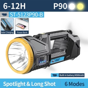 چراغ قوه LED خورشیدی قابل شارژ اسمایلینک شارک