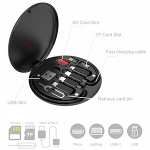 فروش جعبه ذخیره سازی کابل شارژ چند منظوره ارلدام