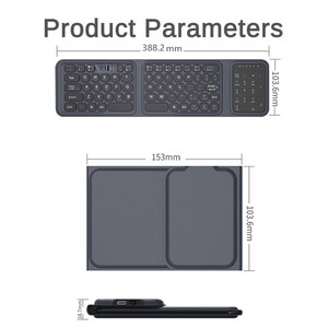 قیمت کیبورد بی سیم تاشو کوتسی