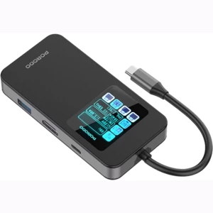 فروش هاب تایپ سی 6 پورت با نمایشگر دیجیتال پرودو