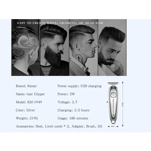 ماشین اصلاح موی سر و بدن شارژی کیمی Kemei Rechargeable Hair Trimmer KM-1949